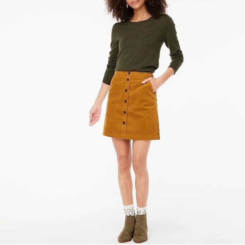 J. Crew A Line Mini Corduroy skirt